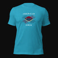Men's Tee American Power - Heather Aqua, front