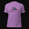 Men's Tee Racing around the Track - Heather Team Purple, front