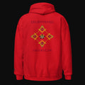 Unisex Hoodie Enlightened American - Red, back